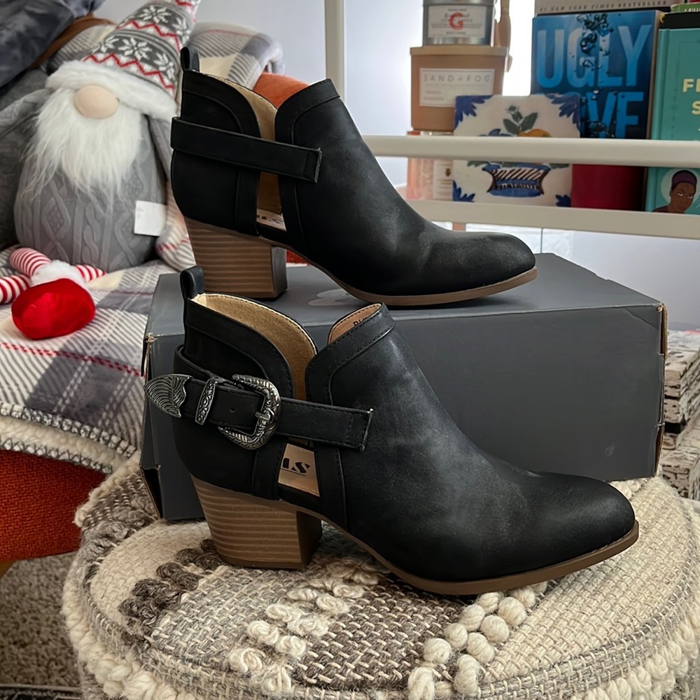Black Buckle Booties